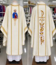 Áo Lễ Linh Mục Gấm Thêu Thánh Phêrô.